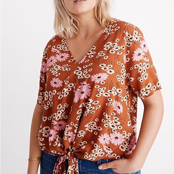 Madewell Novel Tie Front Top
